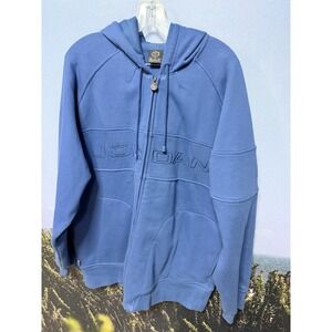 VINTAGE Nike Air Jordan 20th Anniversary Tar Heel Blue Full Zip-Up Hoodie XL